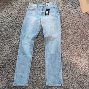 NWT Fashion Nova Chase the Dream Slit Straight Leg